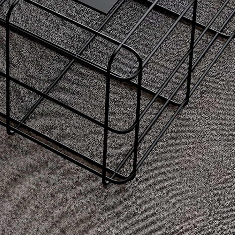 Mid-Century Modern Black Cocktail Table in Iron 1 Coffee Table