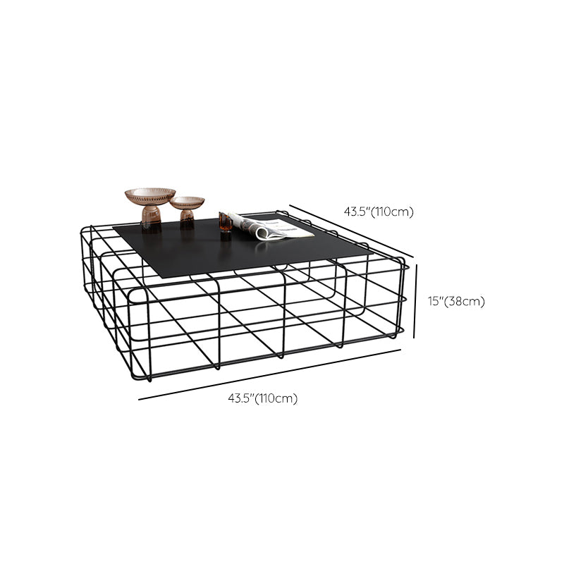 Mid-Century Modern Black Cocktail Table in Iron 1 Coffee Table