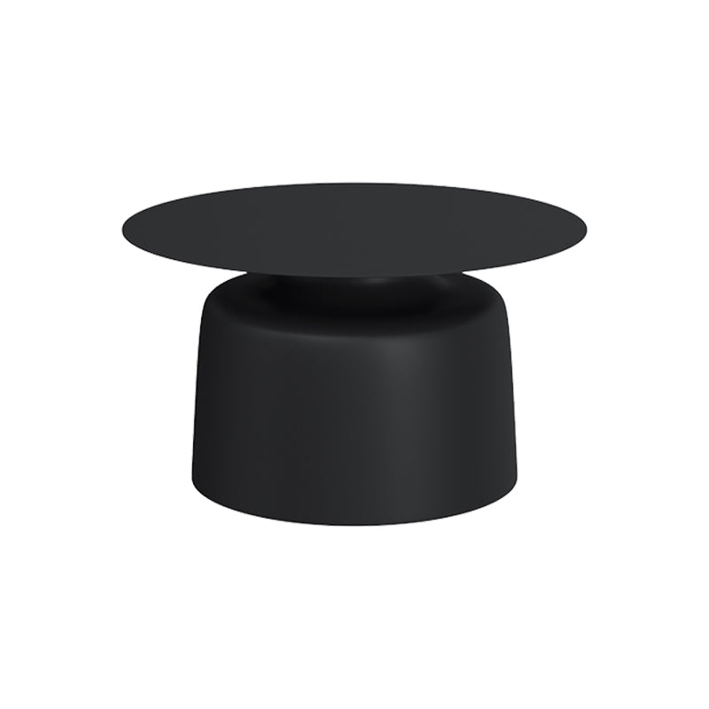 Mid-century Modern Pedestal Cocktail Table Iron Round Top Coffee Table