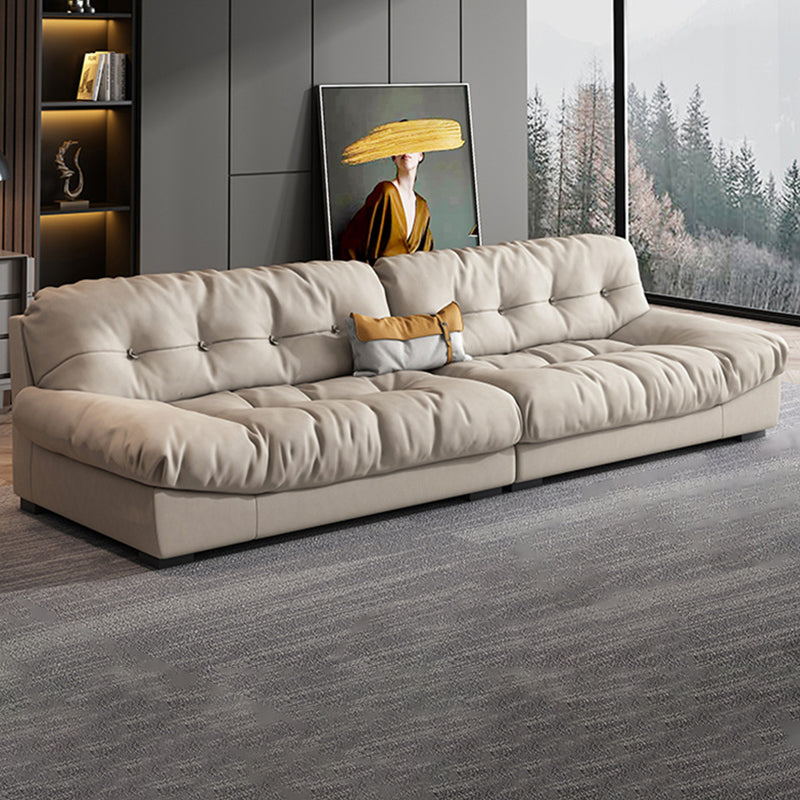 Contemporary Fabric Living Room Armless Tufted Split-Back Seating