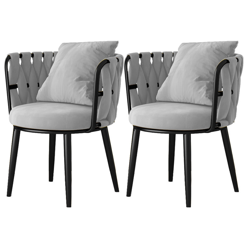 Cushion Back Lounge Chair Basic Four Leg Vanity Chair for Living Room
