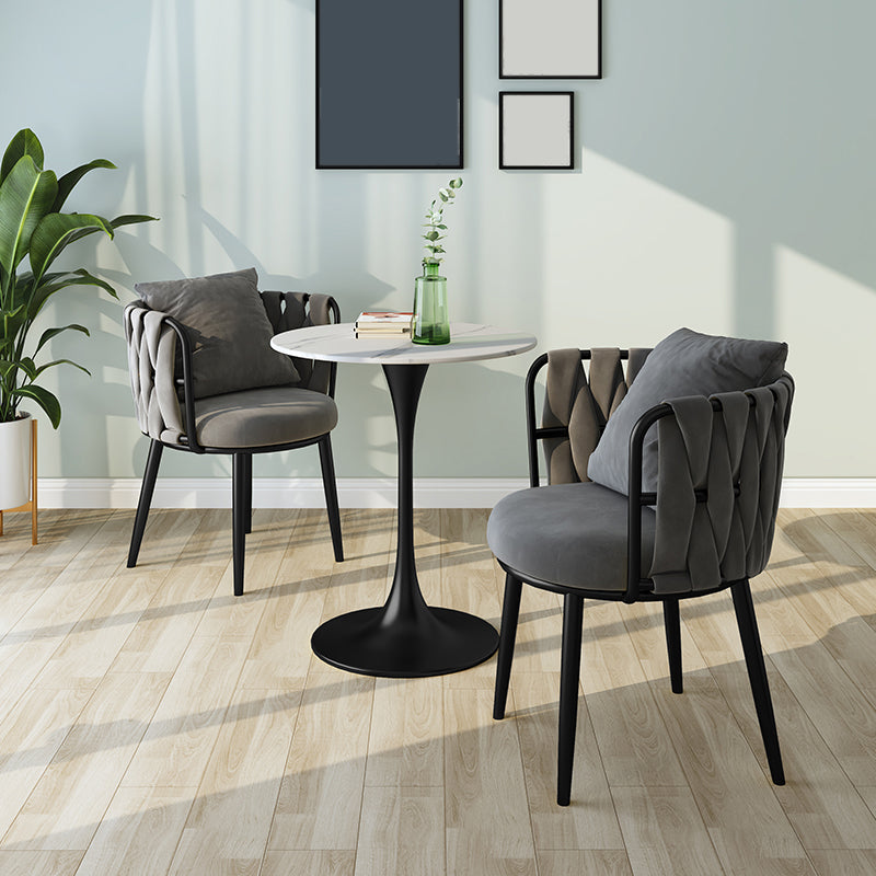 Cushion Back Lounge Chair Basic Four Leg Vanity Chair for Living Room