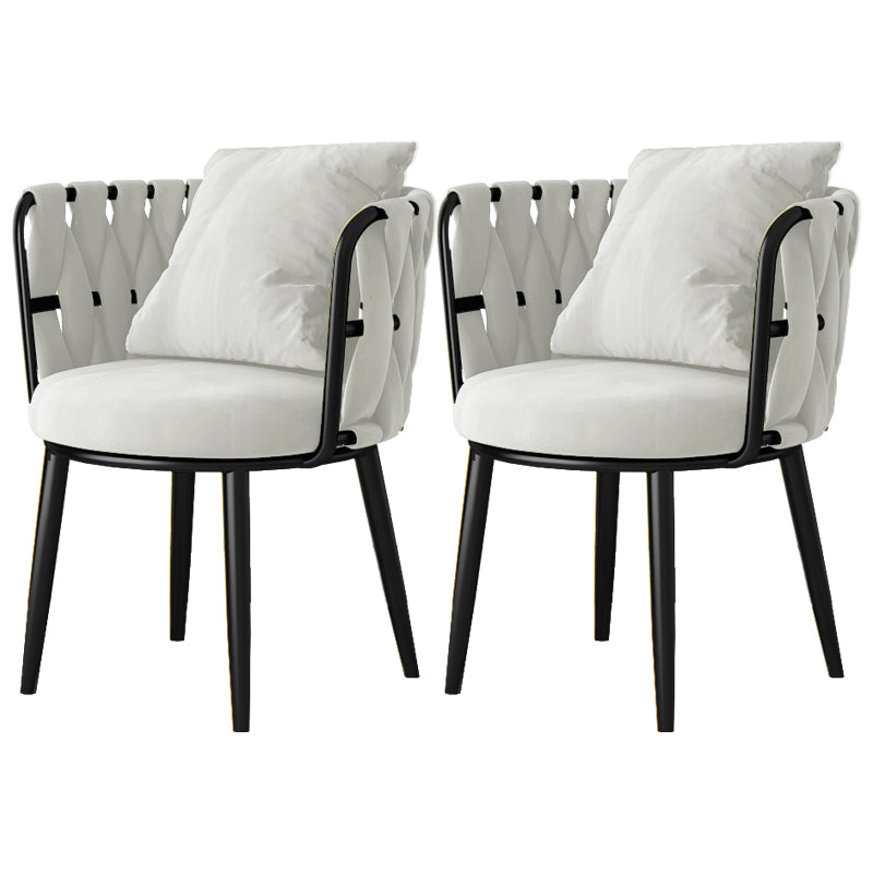 Cushion Back Lounge Chair Basic Four Leg Vanity Chair for Living Room