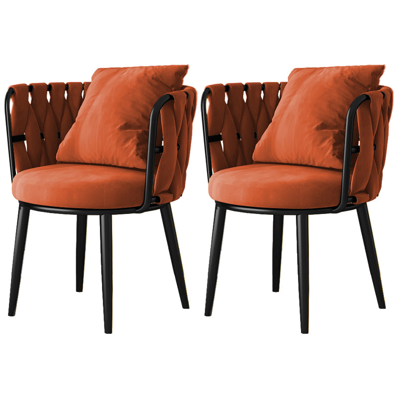 Cushion Back Lounge Chair Basic Four Leg Vanity Chair for Living Room