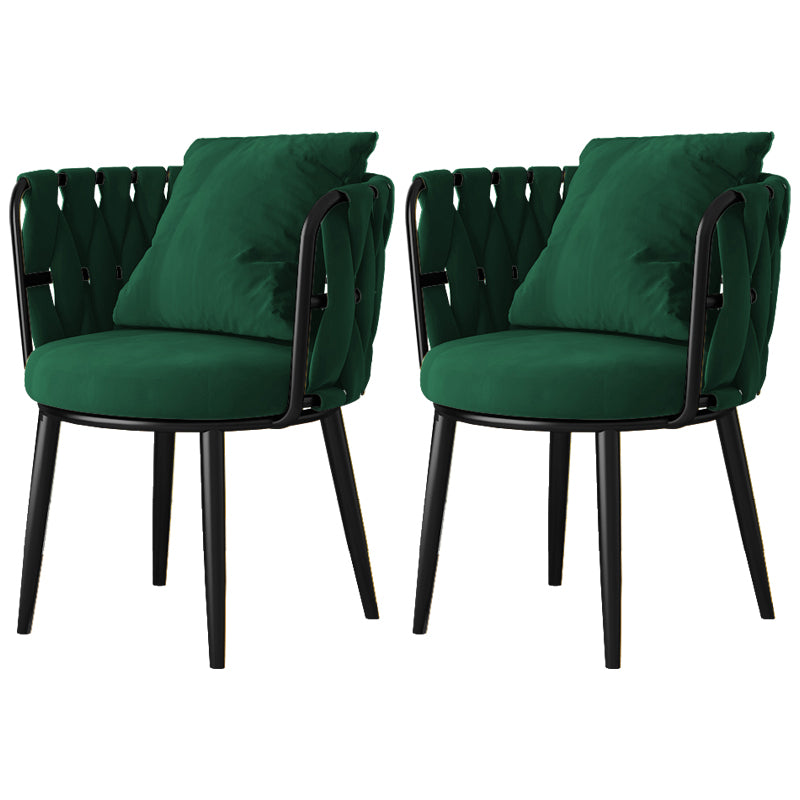 Cushion Back Lounge Chair Basic Four Leg Vanity Chair for Living Room