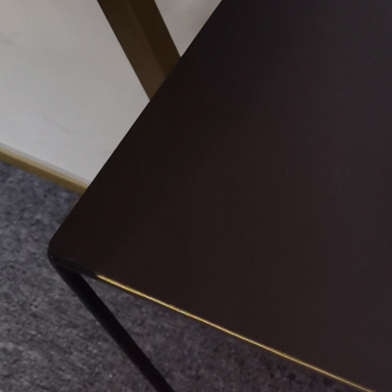 Metal Square Top Side Table 19.68" Tall Frame Base End Table with Magazine Holder