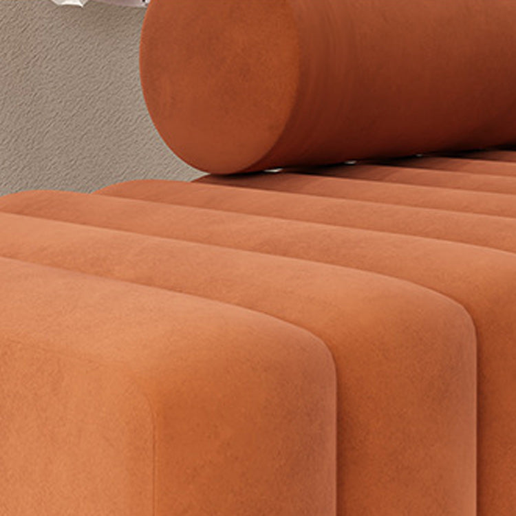 16.92" H Velvet Armless Sofa Statement Modern Sofa for Living Room