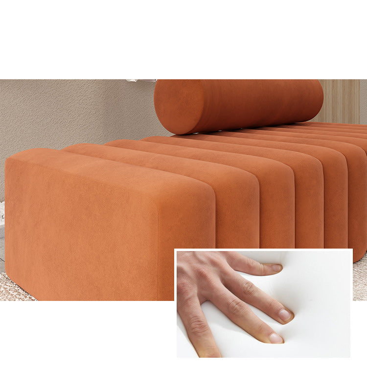 16.92" H Velvet Armless Sofa Statement Modern Sofa for Living Room