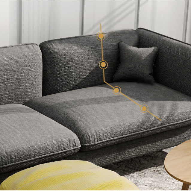 Sofa Contemporary Fabric 3 Seater Living Room Tuxedo Arm Seating