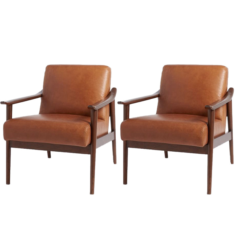 Arms Included Accent Arm Chair Solid Wood Frame Chair, 28.74" Wide