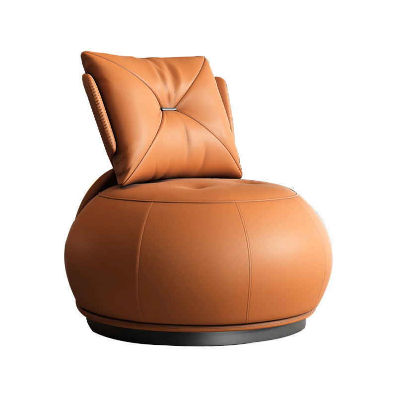 Faux Leather Parsons Chair Armless Chair with Pillow Back, 32.28" Wide