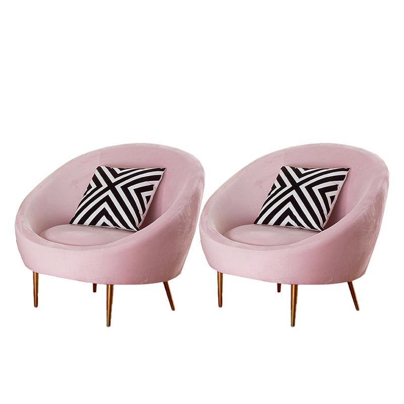 Basic Four Leg Balloon Chair Living Room Chair with Gold Tone Legs