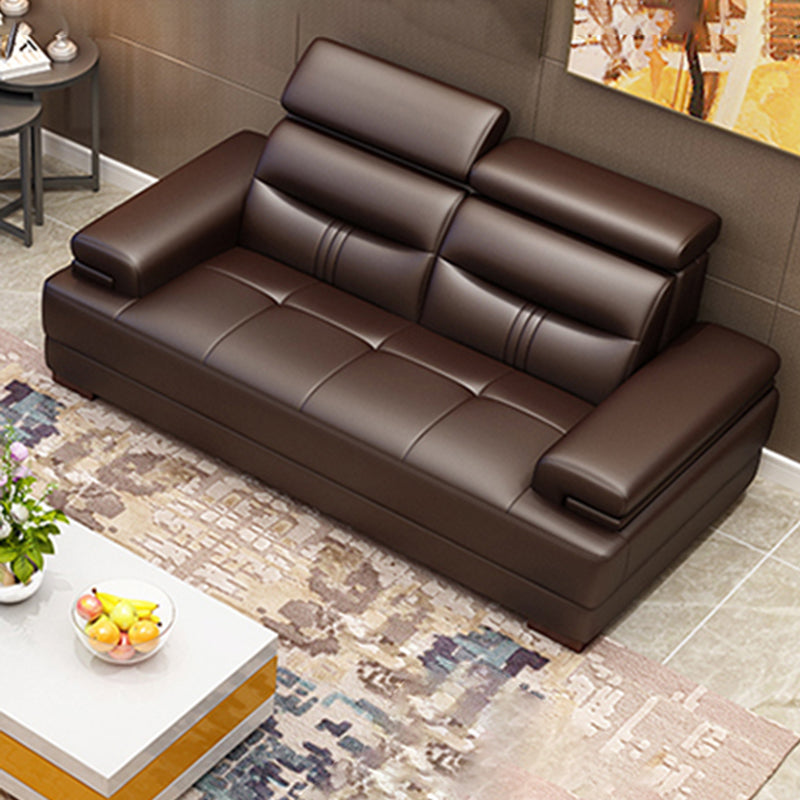 Contemporary Sectional Sofa Tufted Genuine Leather Sectionals