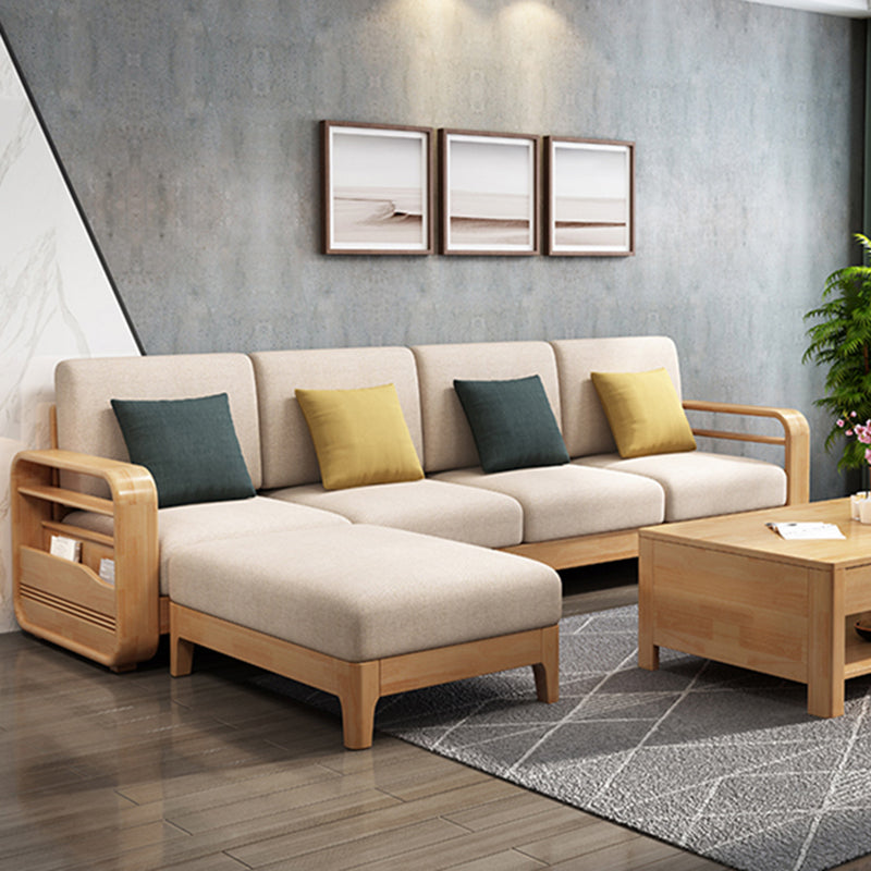 Contemporary Sectional Sofa Fabric Reversible Storage Sectionals