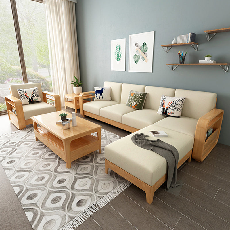 Contemporary Sectional Sofa Fabric Reversible Storage Sectionals