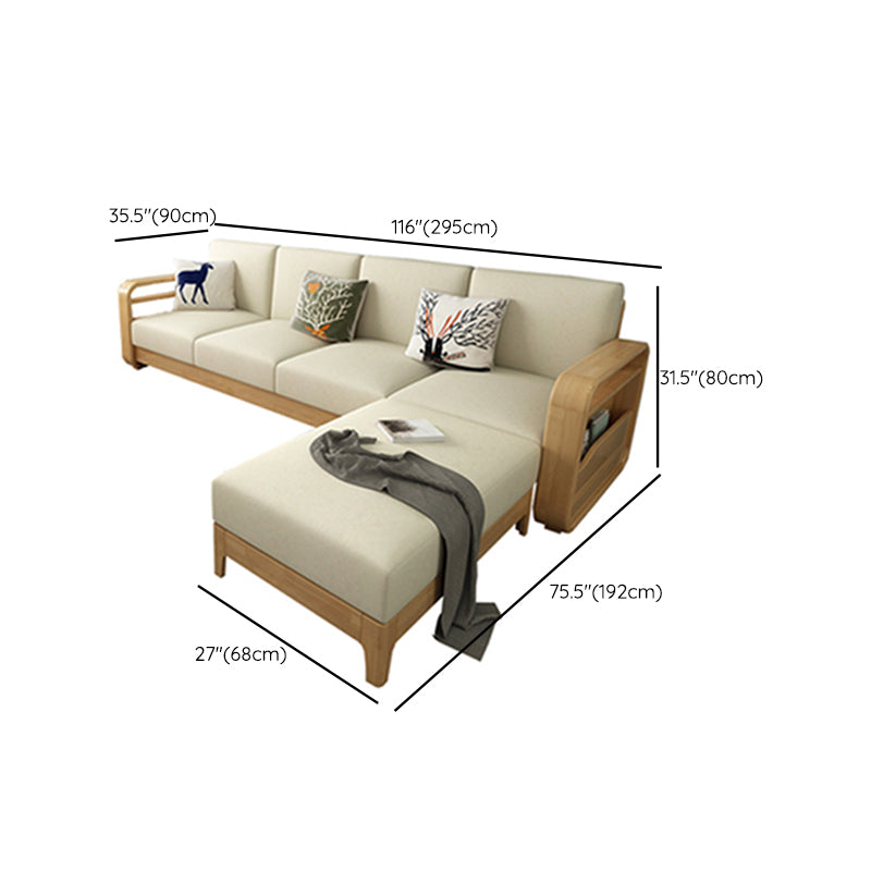 Contemporary Sectional Sofa Fabric Reversible Storage Sectionals