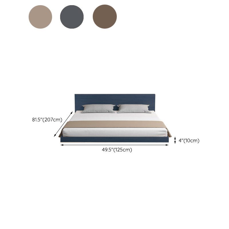 Solid Wood Platform Bed Mid-Century Modern Platform Bed Frame Mattress Included