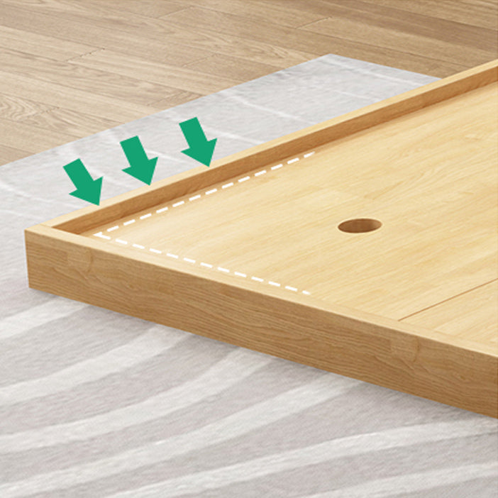 Mid-Century Modern Platform Bed Solid Wood Platform Bed Frame Mattress Included