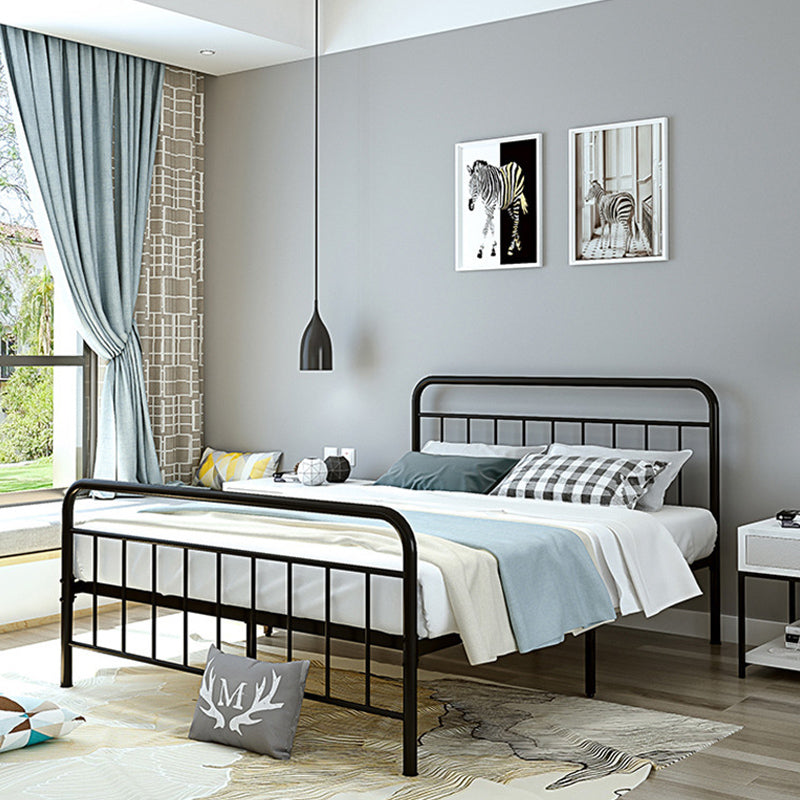 Metal Slat Bed Solid Color Open-Frame Bed With Custom Gold Legs