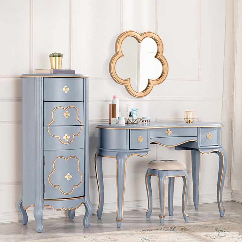 Victorian 3-Drawer Makeup Counter Solid Wood Vanity Dressing Table