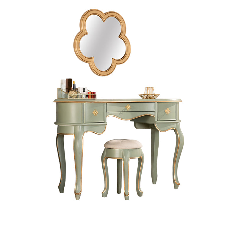 Victorian 3-Drawer Makeup Counter Solid Wood Vanity Dressing Table