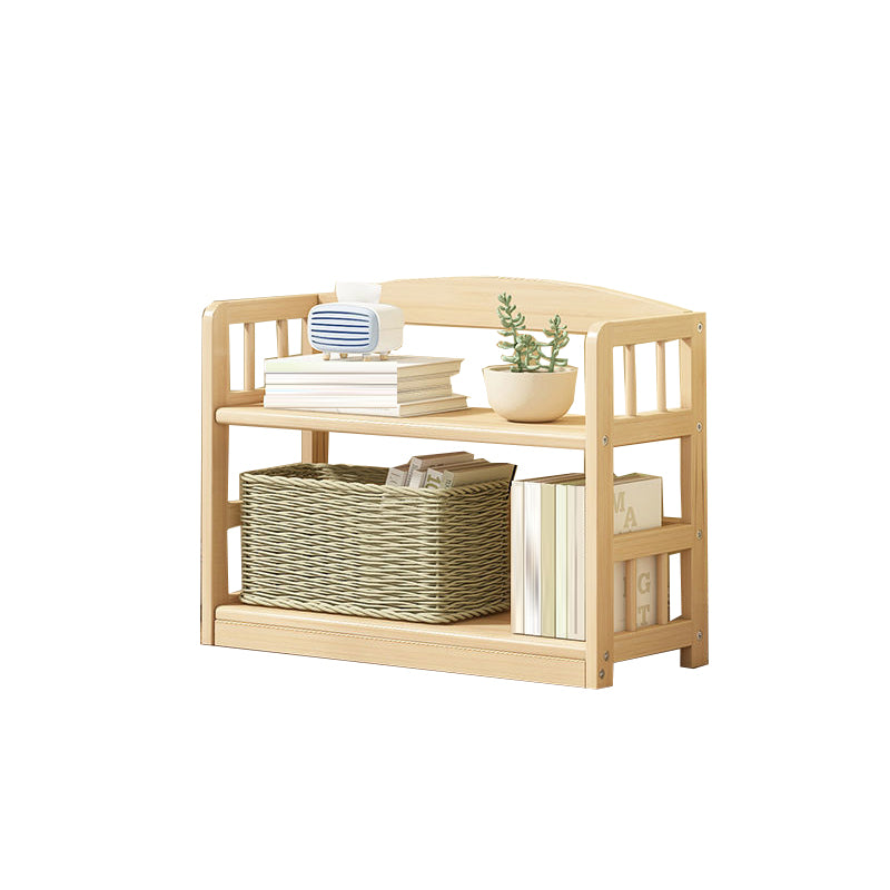 Contemporary Open Shelf Bookcase Wood Bookshelf with Shelves for Living Room