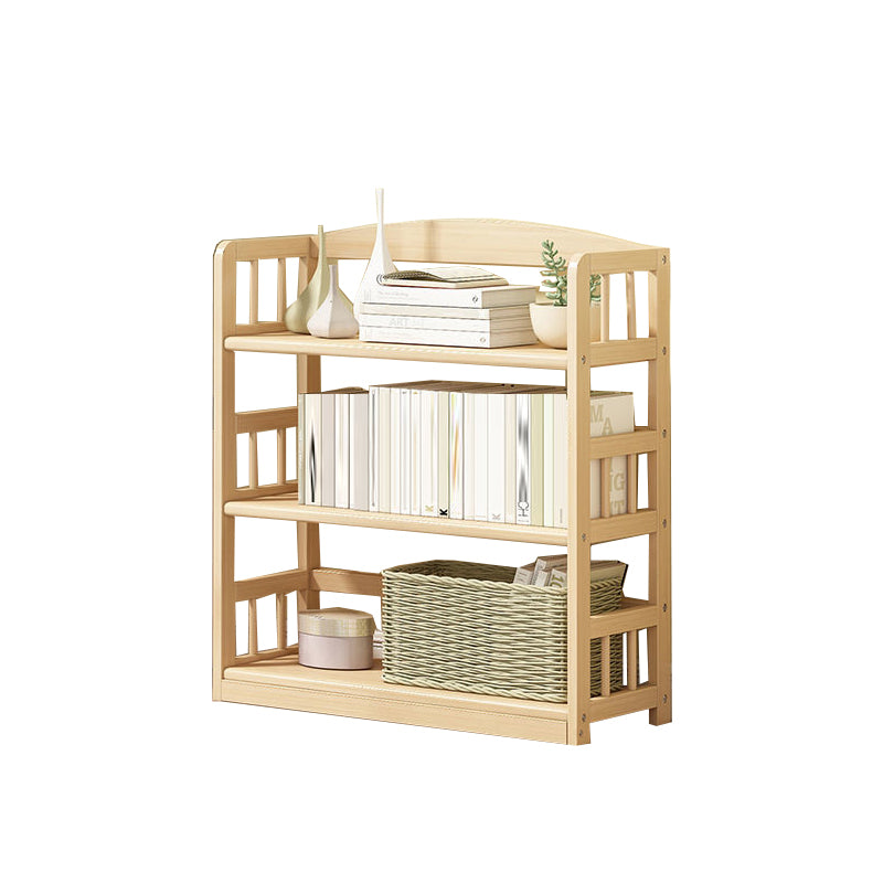 Contemporary Open Shelf Bookcase Wood Bookshelf with Shelves for Living Room