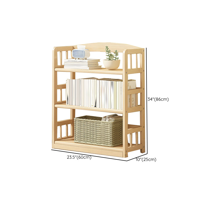 Contemporary Open Shelf Bookcase Wood Bookshelf with Shelves for Living Room