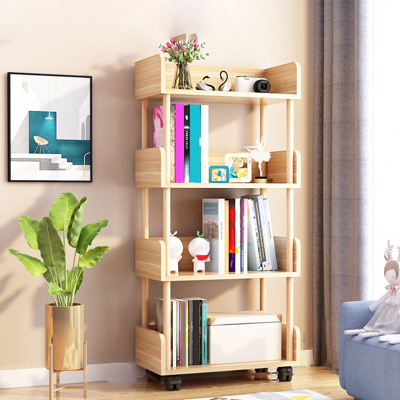 Contemporary Standard Shelf Bookcase Engineered Wood Vertical Bookcase