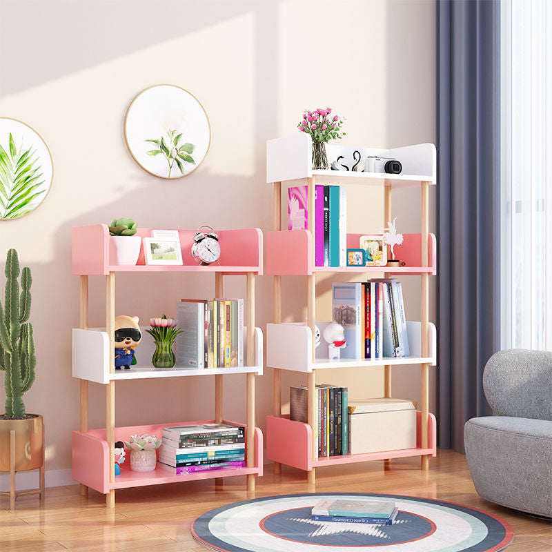 Modern Etagere Shelf Bookcase Engineered Wood Open Bookcase for Study Room