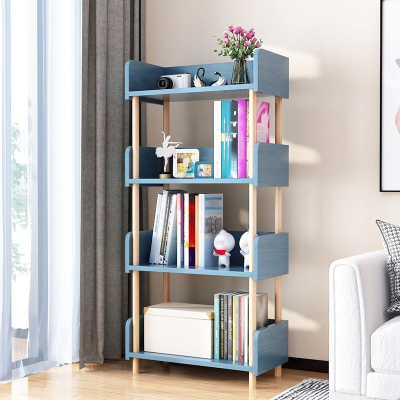 Modern Etagere Shelf Bookcase Engineered Wood Open Bookcase for Study Room