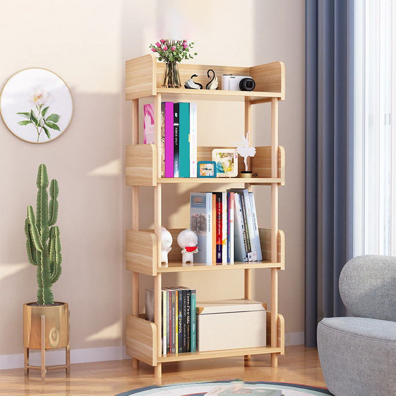 Modern Etagere Shelf Bookcase Engineered Wood Open Bookcase for Study Room