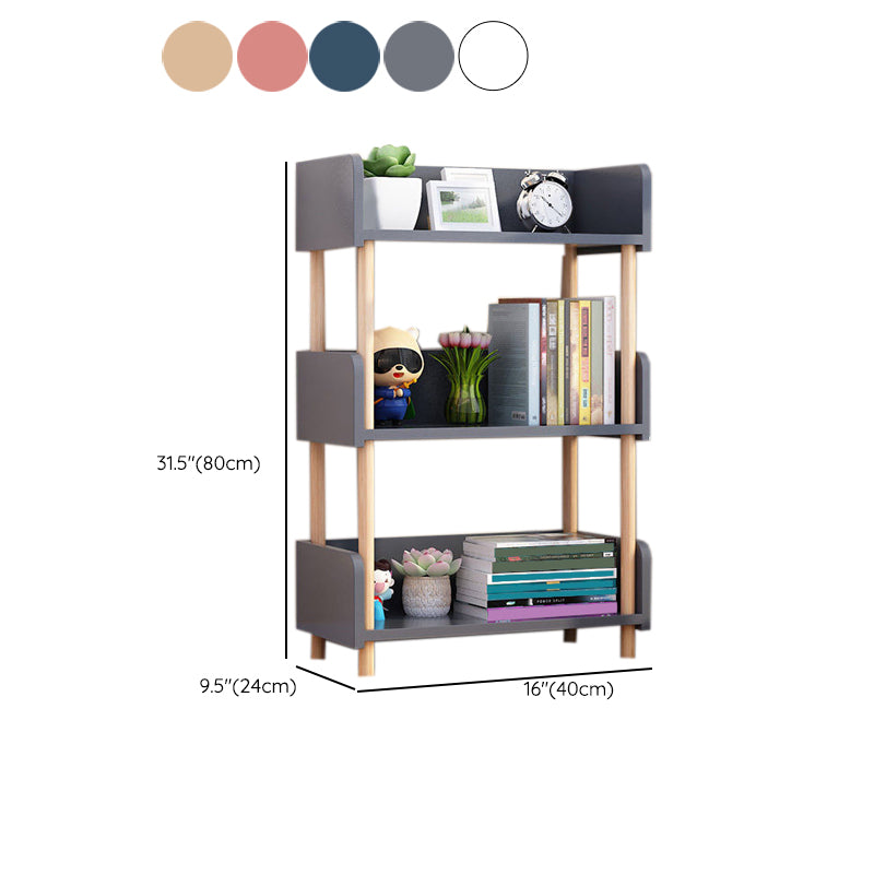 Modern Etagere Shelf Bookcase Engineered Wood Open Bookcase for Study Room
