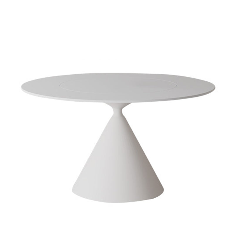 Contemporary Style Dining Round Table Sintered Stone Table with Metal Legs for Home