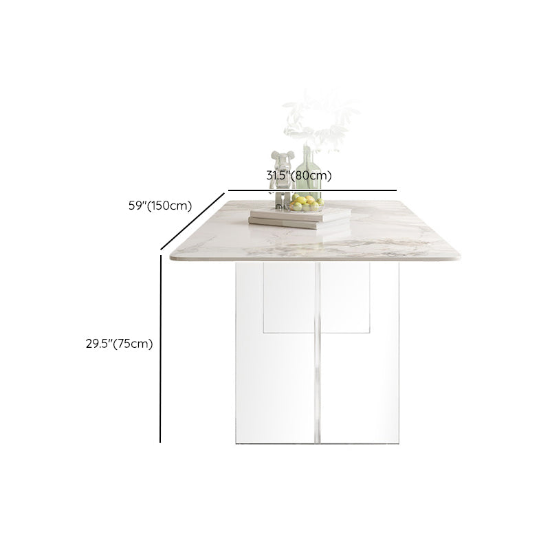 Contemporary Rectangle Table Sintered Stone Table for Home Use