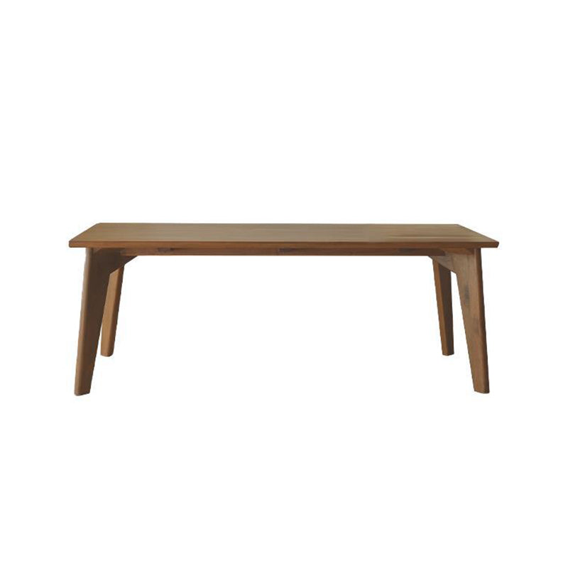 Rectangle Brown Base Dining Table Modern Pine Wood Table for Living Room