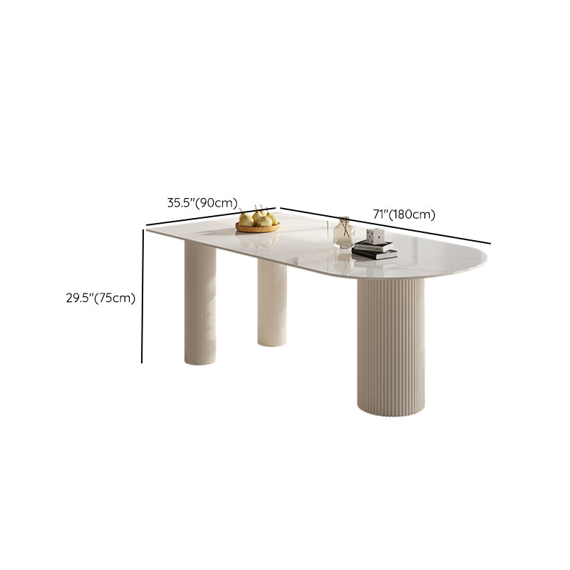 Modern Irregular Shape Table Sintered Stone Top Table with 3 Legs