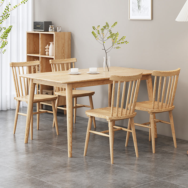Glam Style Table Wooden Rectangle Table with 4 Legs for Home Use