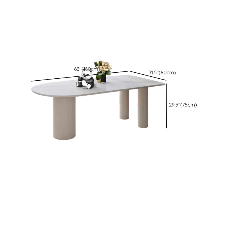 Modern Irregular Shape Table Sintered Stone Table with 3 Legs