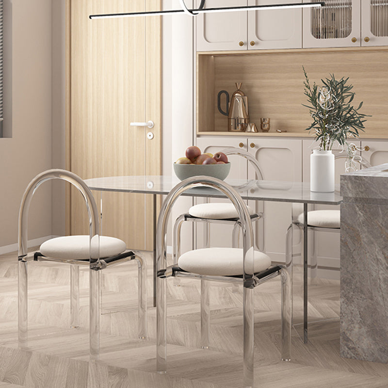 Modern Irregular Shape Table Sintered Stone Table with Double Pedestal