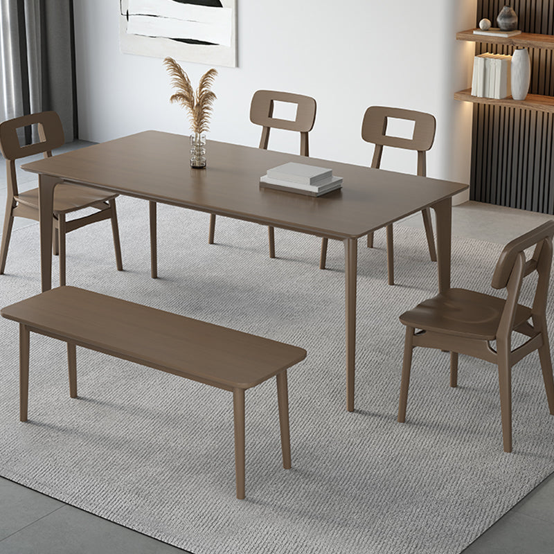Medieval Modern Solid Wood Table Rectangular Table with 4 Legs