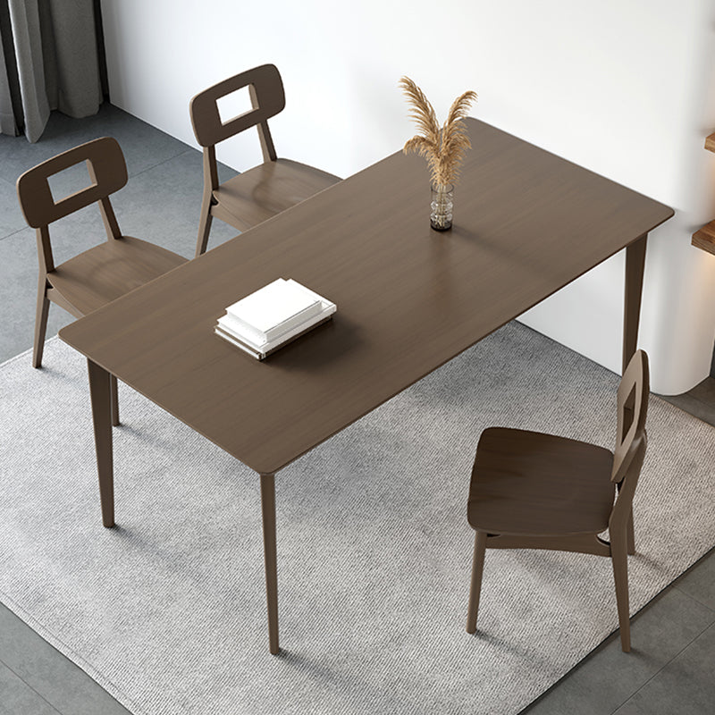 Medieval Modern Solid Wood Table Rectangular Table with 4 Legs