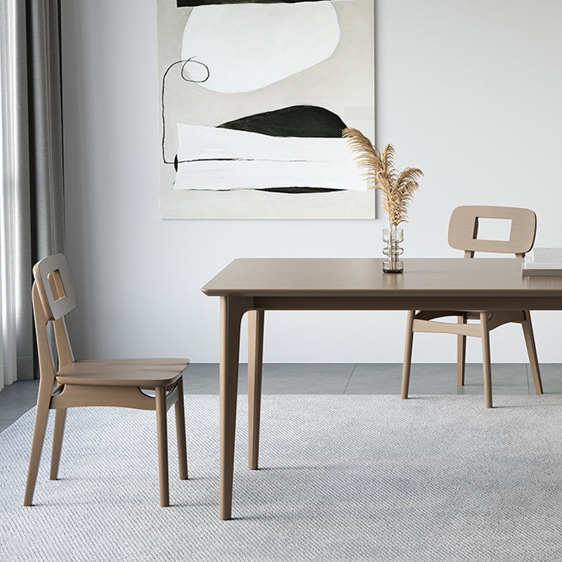 Medieval Modern Solid Wood Table Rectangular Table with 4 Legs