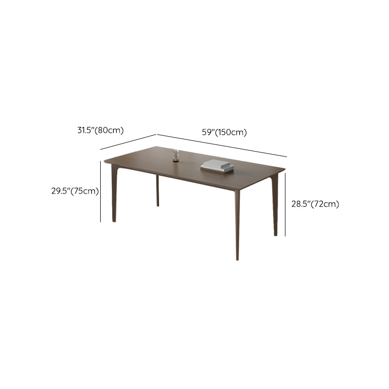 Medieval Modern Solid Wood Table Rectangular Table with 4 Legs