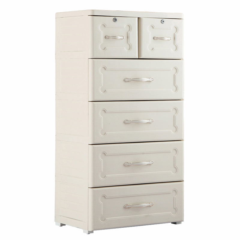 Plastic Storage Cabinet with Drawers Modern Cabinet for Home