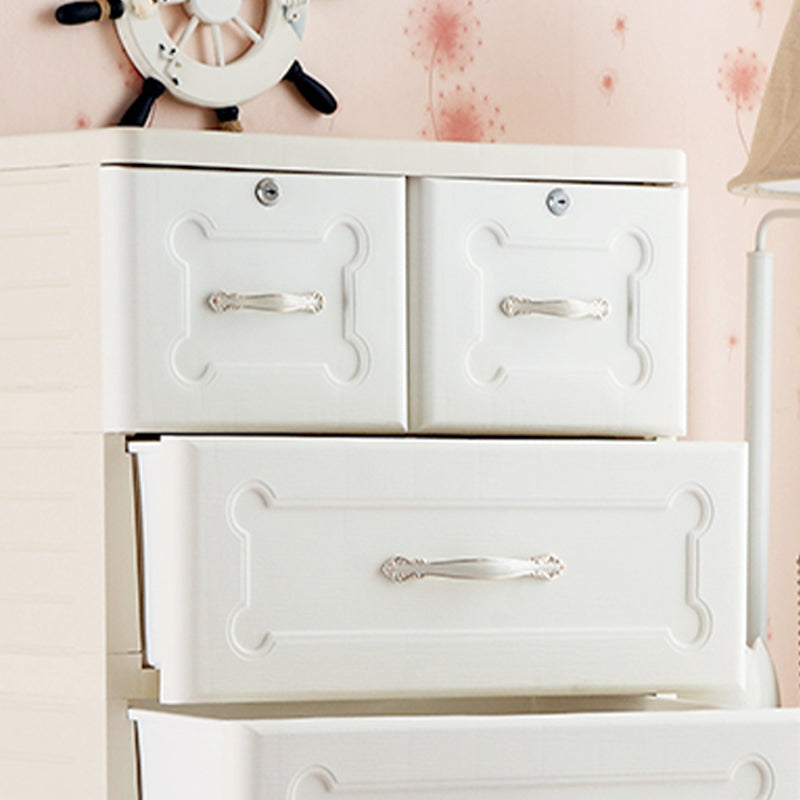 Plastic Storage Cabinet with Drawers Modern Cabinet for Home