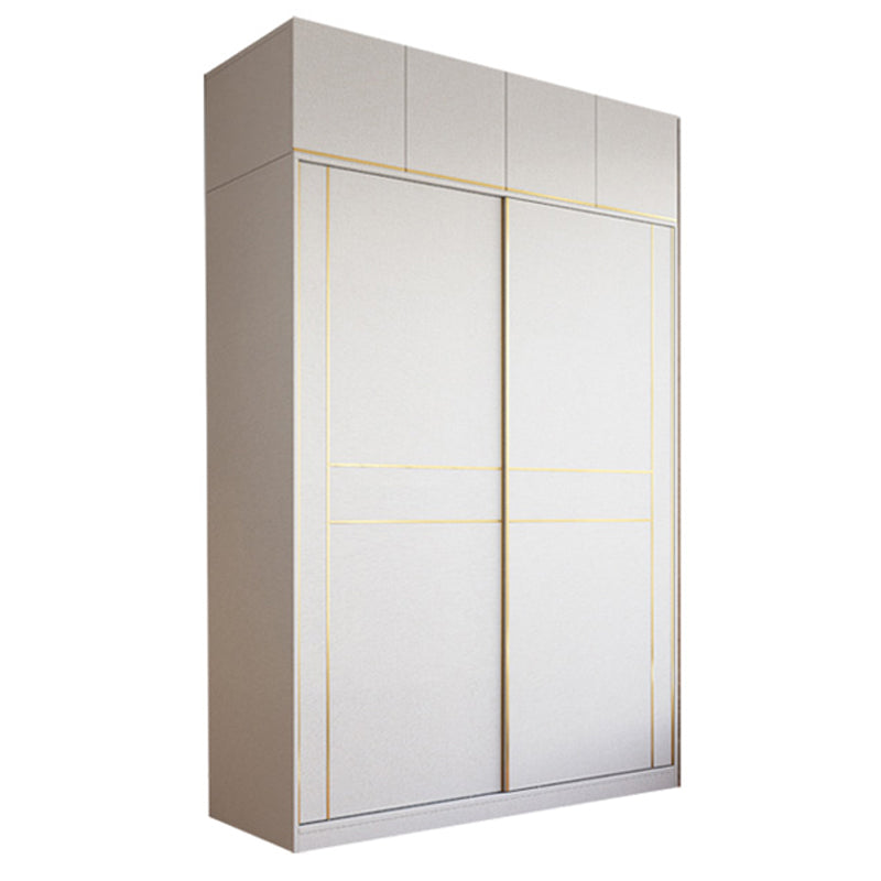 Sliding Wardrobe Armoire with Drawer Wooden Wardrobe Closet for Home
