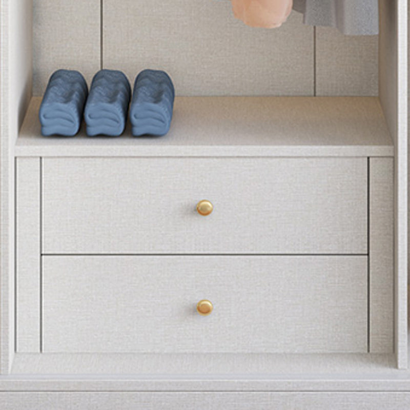 Sliding Wardrobe Armoire with Drawer Wooden Wardrobe Closet for Home