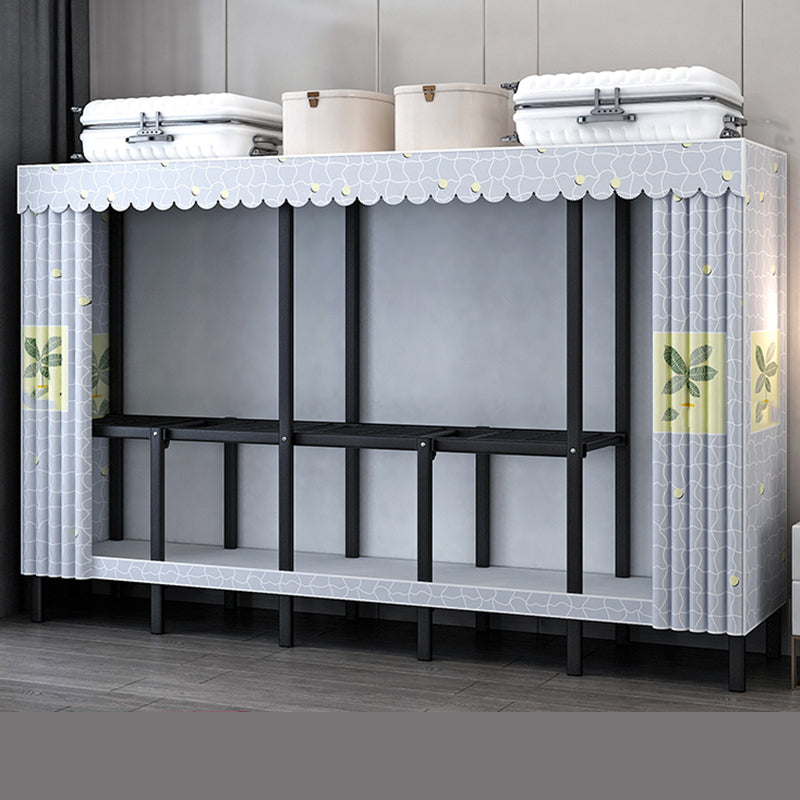 Contemporary Wardrobe Closet with Legs Steel Wardrobe Armoire for Home