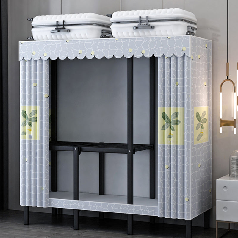 Contemporary Wardrobe Closet with Legs Steel Wardrobe Armoire for Home